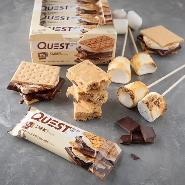 12pc Quest 60g High Protein Chewy Bars Healthy Snacks Gym/Diet Treat S'mores