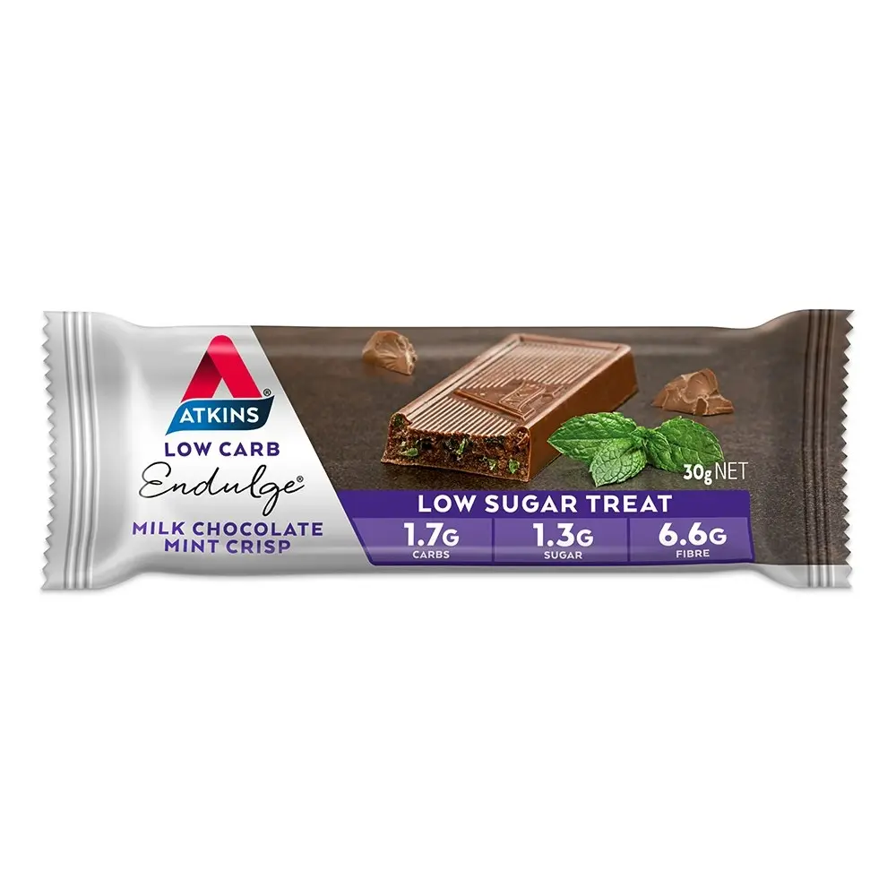 15pc Atkins Low Carb/Sugar 30g Endulge Protein Bar Diet Snack Milk Chocolate MNT