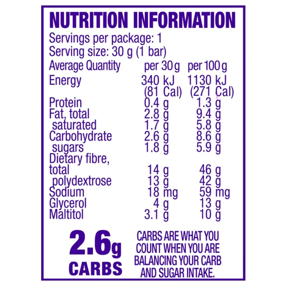 15pc Atkins Low Carb/Sugar 30g Endulge Protein Bar/Diet Snack Turkish Delight