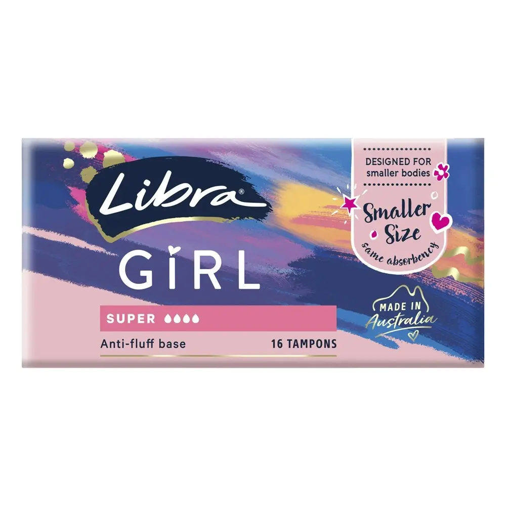 16pc Libra Girl Super Tampons Anti-Fluff Base Feminine/Womens Hygiene/Protection