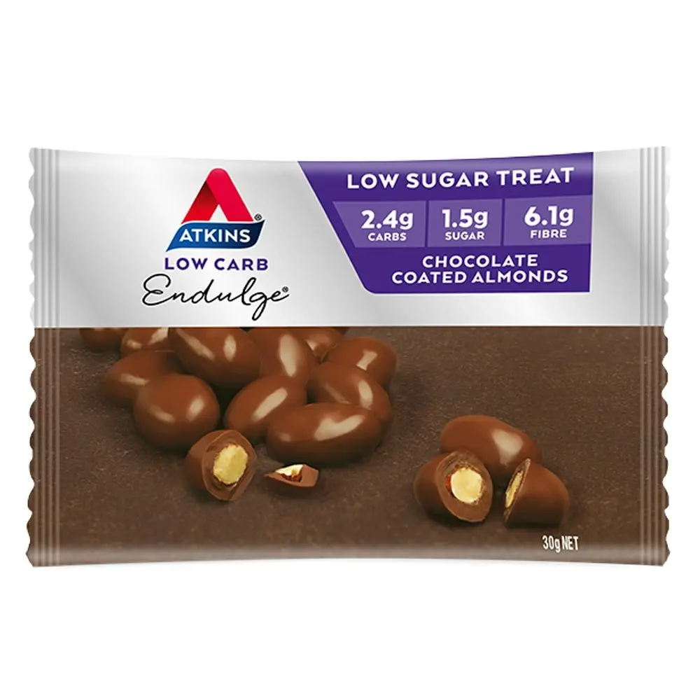 2x 5pc Atkins Low Carb/Sugar 50g Endulge Healthy Snacks Chocolate Coated Almonds