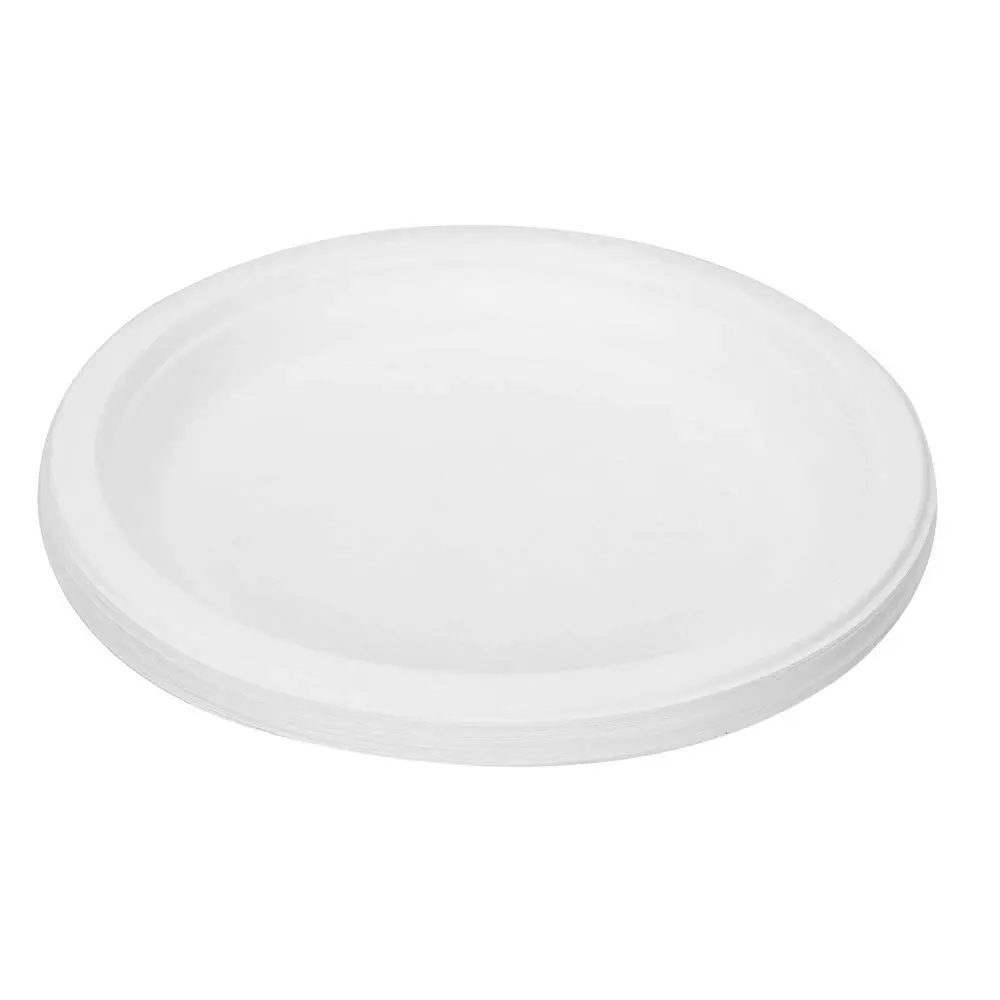 120pc Lemon & Lime Eco/Biodegradable/Compostable Disposable 18cm Side Plate Whit