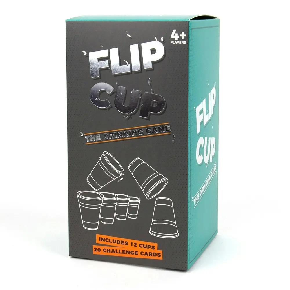 Gift Republic Flip 12pc Cup & 20pc Card Drinking Family Party Playing Game Set