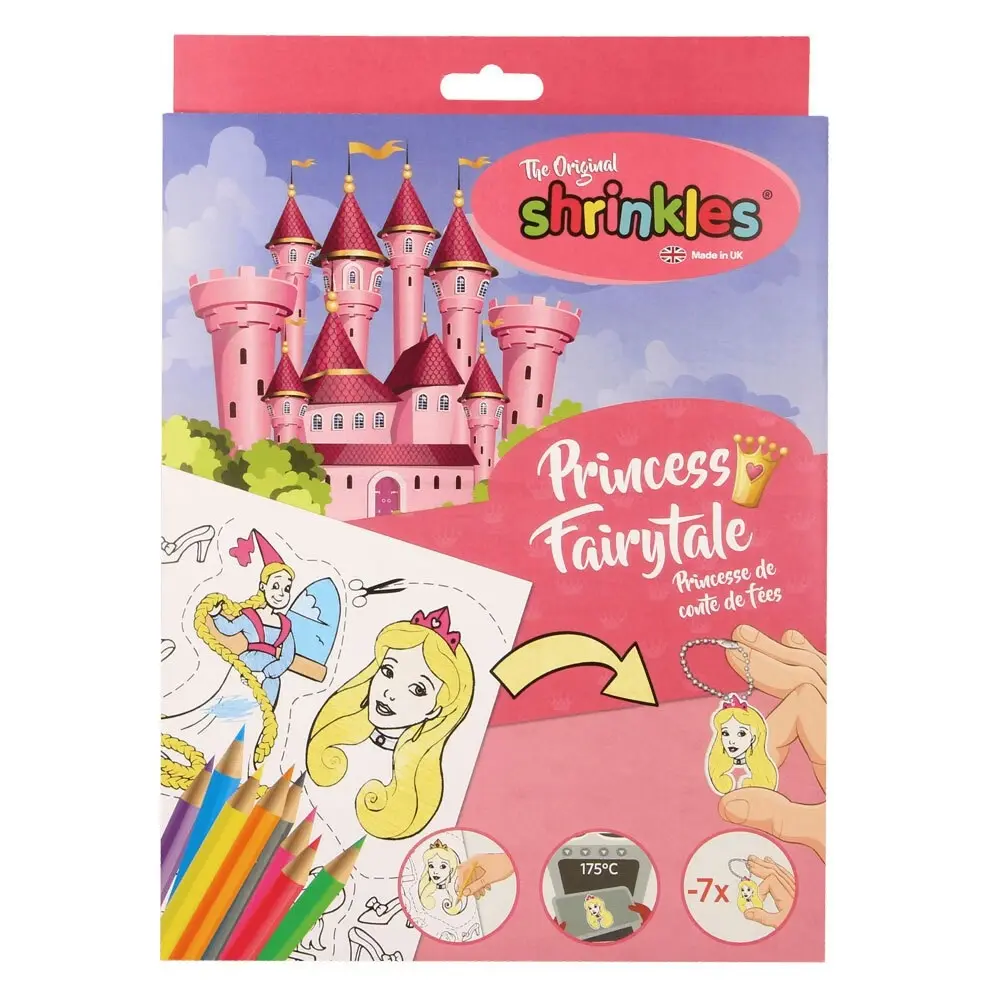 2x Shrinkles Fairytale Princess Bumper Box Colour Pencils 35cm Fun Activity 3y+