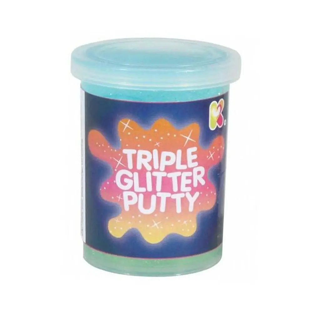 3x Fumfings Novelty Triple Glitter Putty 6cm Squish Art Toys Kids/Child 3y+ Asst