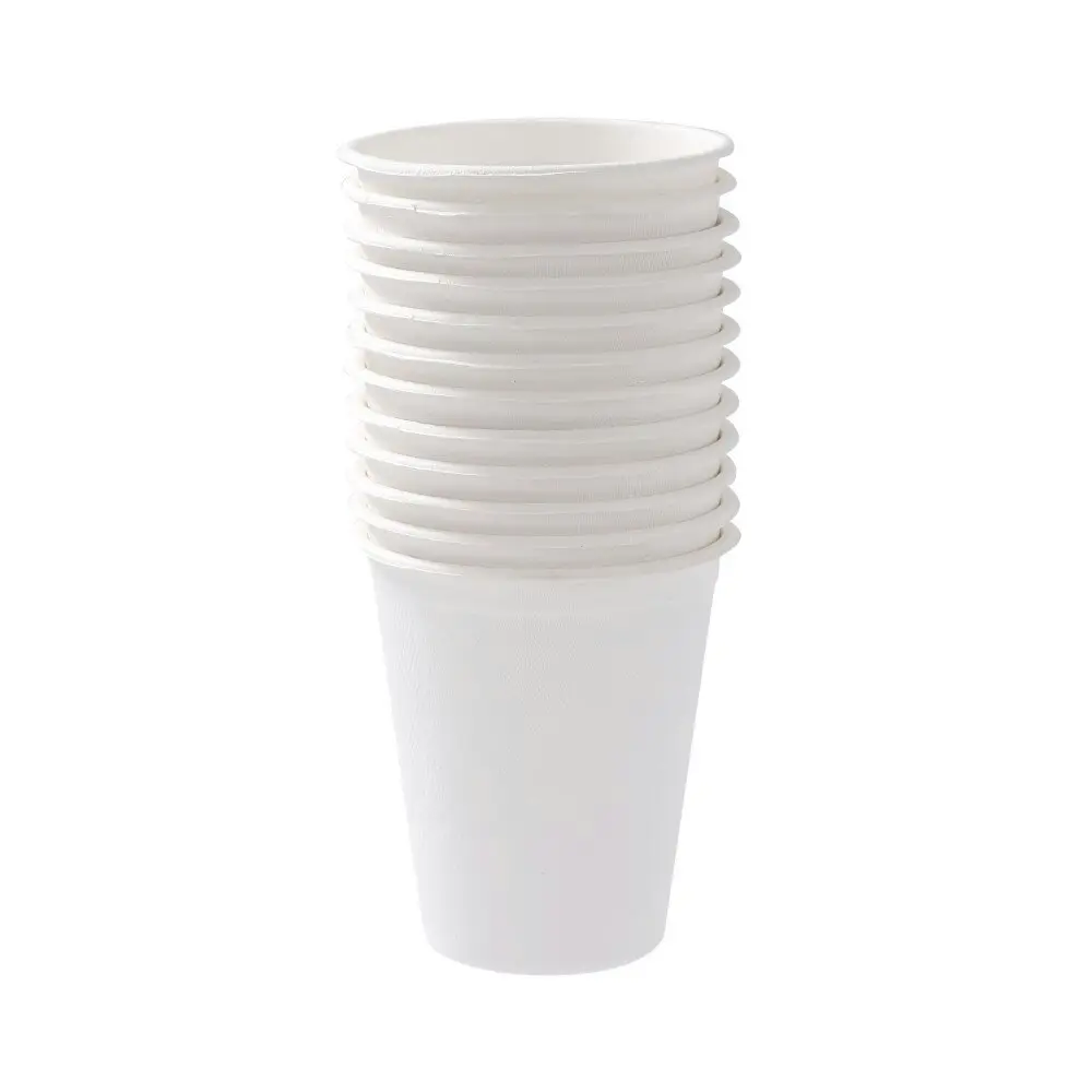 72x Lemon & Lime Earthie Sugarcane Cups 250ml WHT Disposable/Compostable Drink