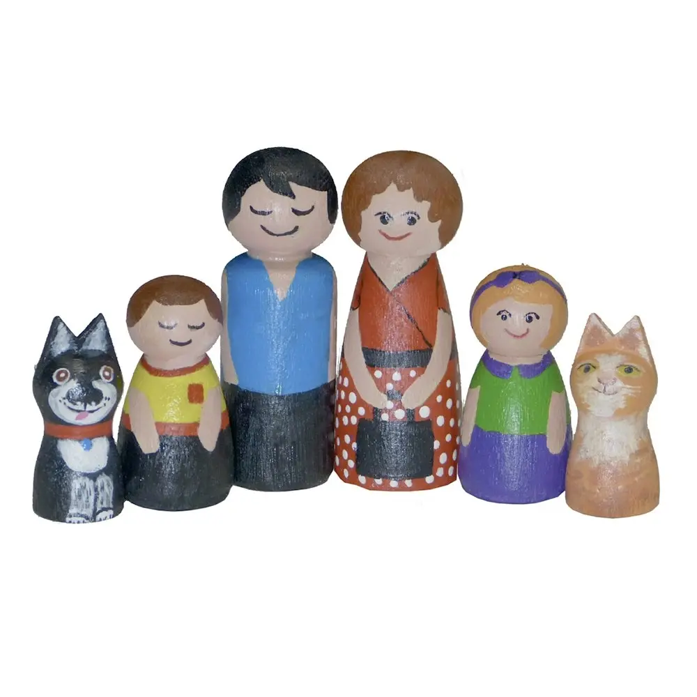 Boyle Wooden Doll Family DIY Craft Kids/Children Creativity Play Brush Paint Kit