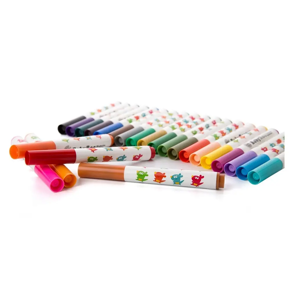 24pc Jar Melo Baby Roo Washable Non-Toxic Craft Draw/Colouring Markers Kids 3y+