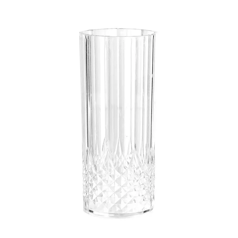 6x Lemon & Lime Crystal Deco 390ml Tumbler Tall Water/Juice Outdoor Cup Clear