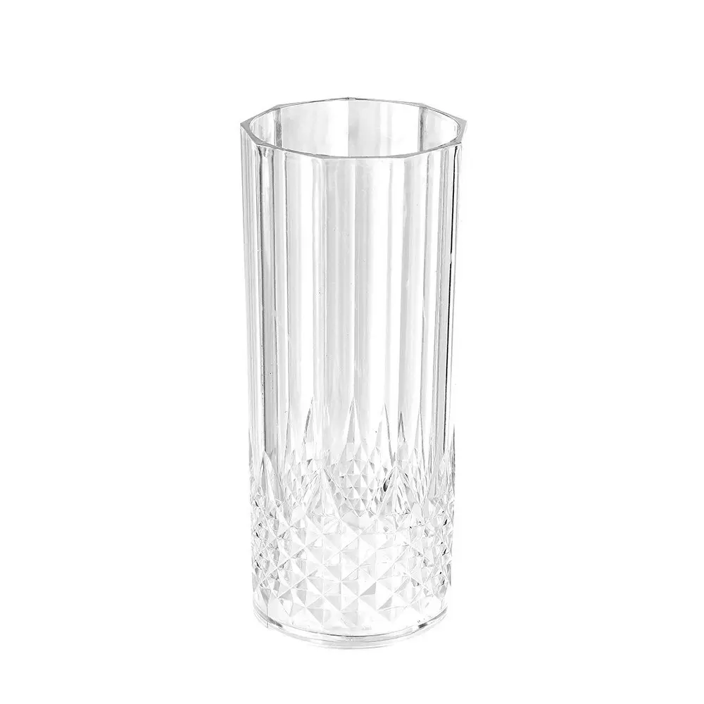 6x Lemon & Lime Crystal Deco 390ml Tumbler Tall Water/Juice Outdoor Cup Clear