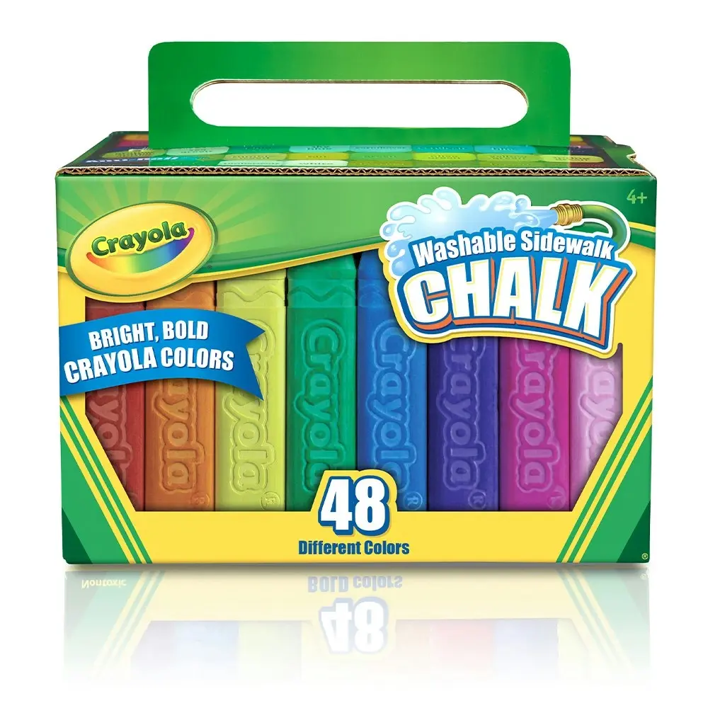 48pc Crayola Washable Sidewalk Coloured Non Toxic Chalk Sticks Kids/Children 3y