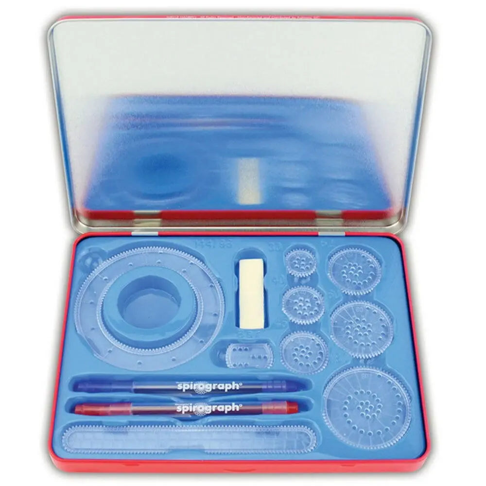 Original Spirograph Design Set Tin Draw Drawing Kids Art Design Craft Create