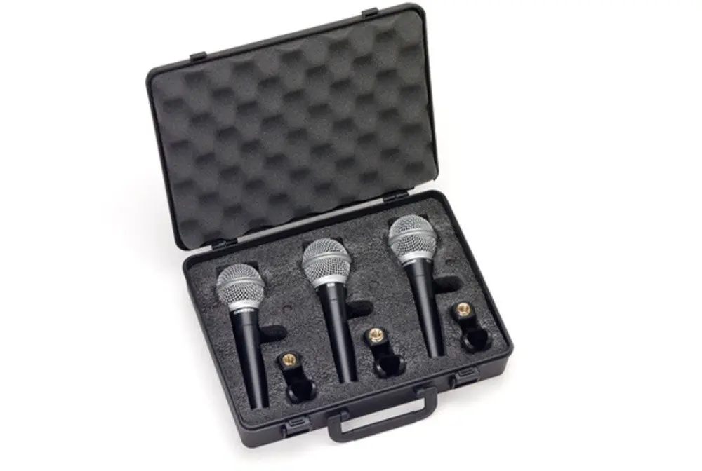 Samson R21S 3PK Dynamic Microphone Set w/Clip/Case For Gig/Live/Studio Recording