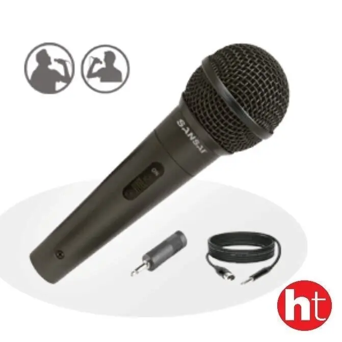 Sansai Dynamic Professional Vocal Microphone Corded Mic for PA Speaker/Studio