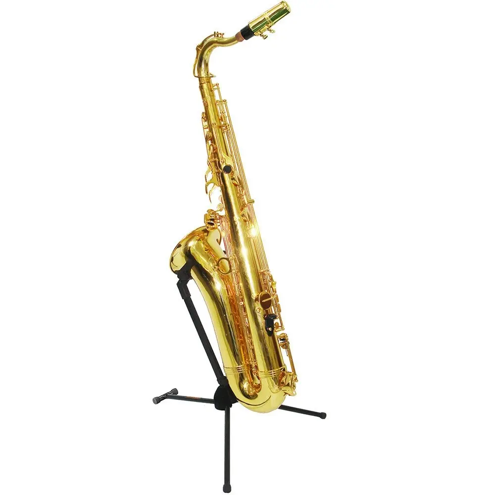 Hercules Foldable Musical Instrument Stand/Holder W/Bag for Tenor Saxophone BLK