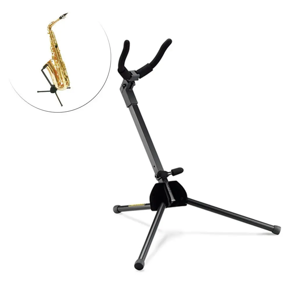 Hercules TravLite Stand/Holder Storage/Rack w/ Velvet Bag for Alto Saxophone BLK