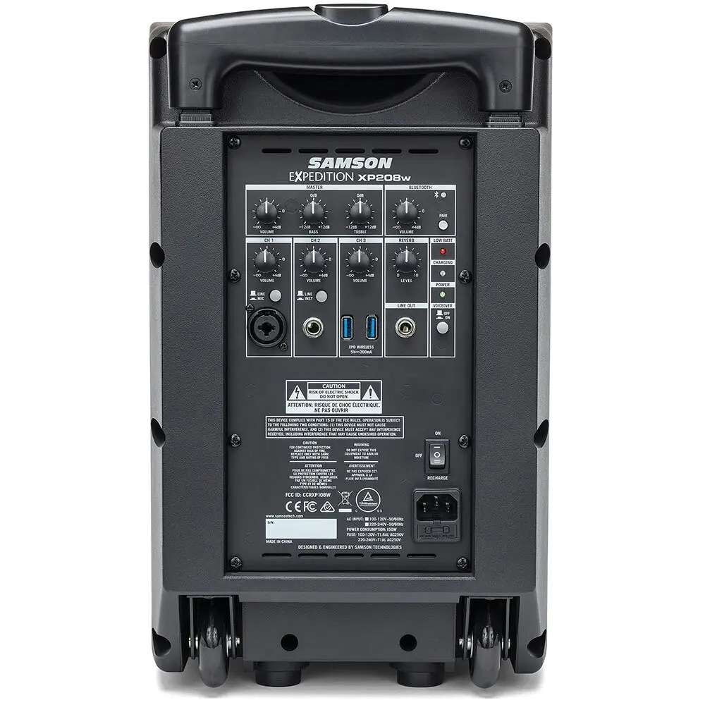 Samson Expedition XP208w PA System Bluetooth Speaker  w/USB Wireless Microphone