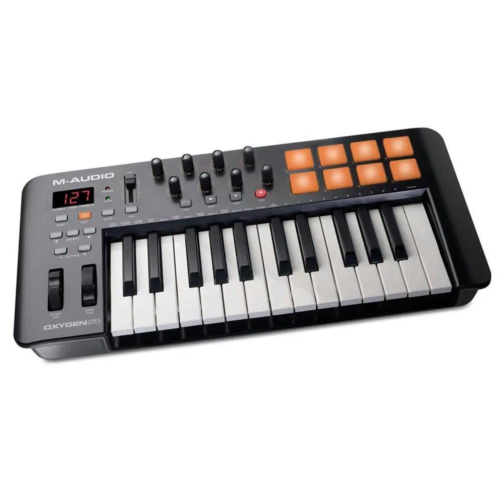 M-Audio Oxygen 25 USB MIDI Pad Portable Keyboard Controller w/ Ableton Live BLK