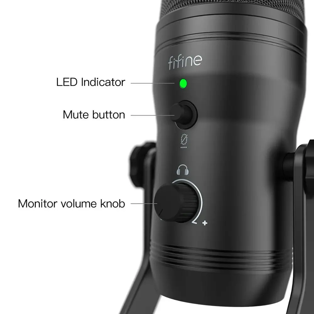 Fifine K690 USB Polar Cardioid Condenser Microphone Podcast/Recording for PC/MAC