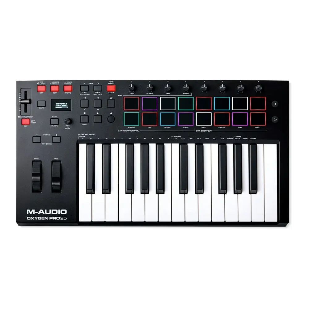 M-Audio Oxygen Pro 25 USB 49cm Keyboard Controller Semi-Weighted 25-Key MIDI BLK