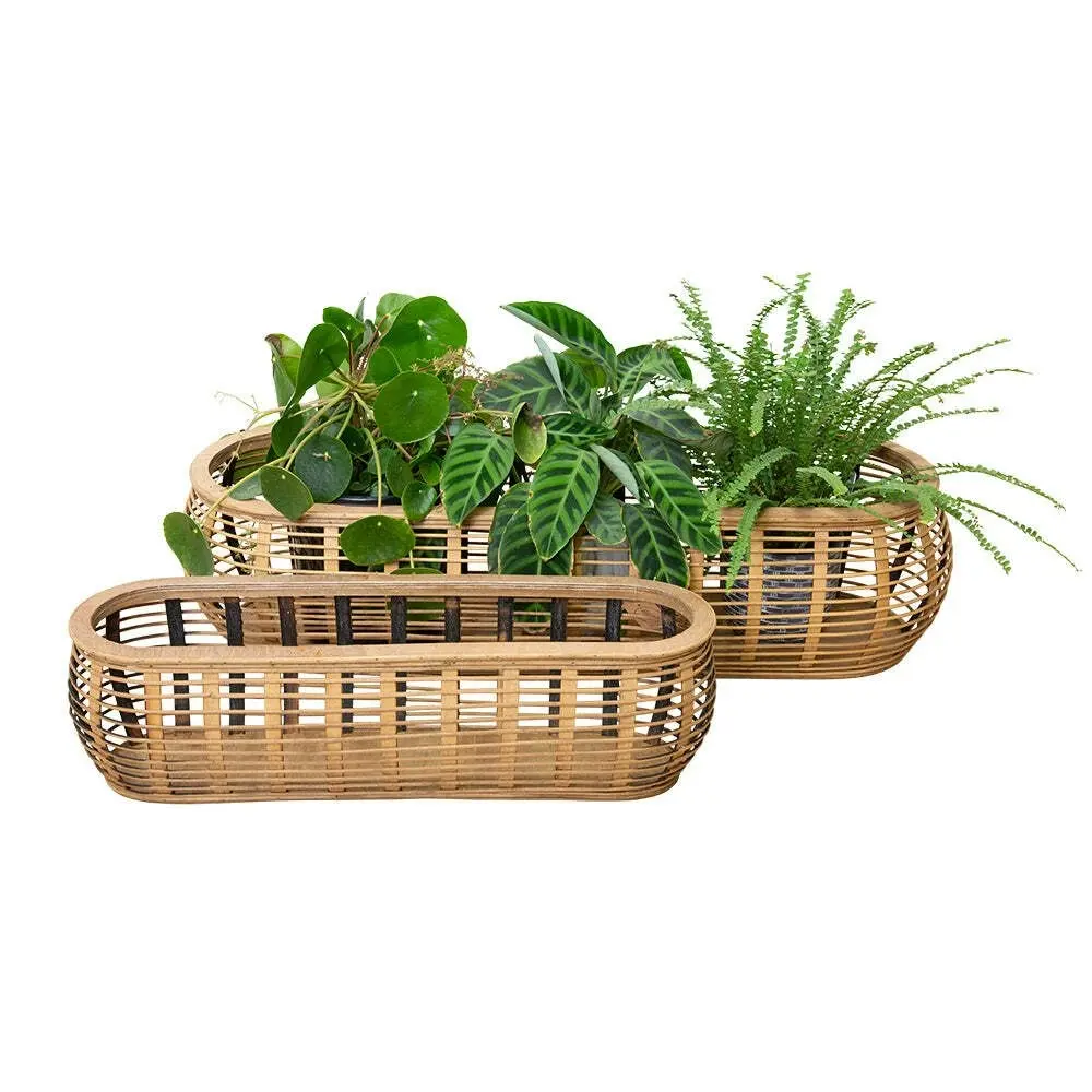 2pc J. Elliot Mae 85.5cm/63.5cm Planters Set Plant Container/Storage Natural