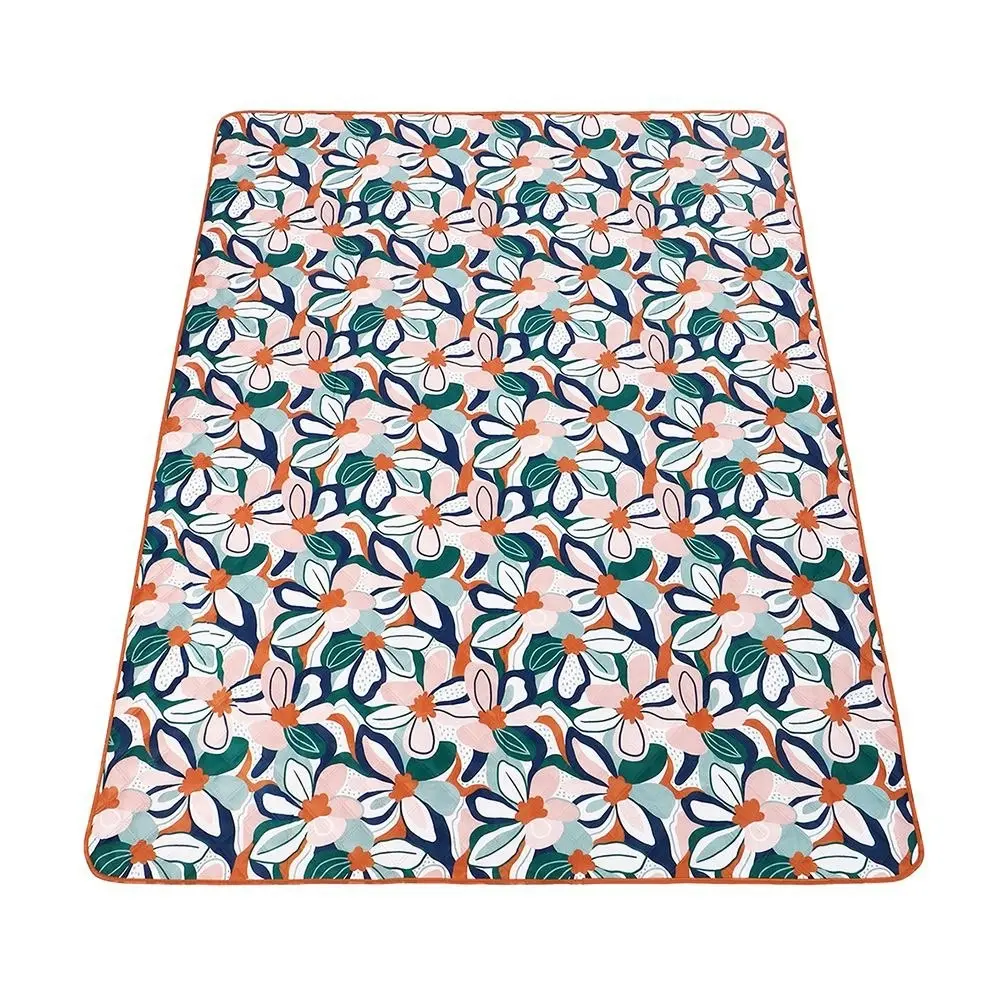 Sachi Reusable Picnic Rug 175x142cm Outdoor Blanket Mat w/ Handle Desert Floral