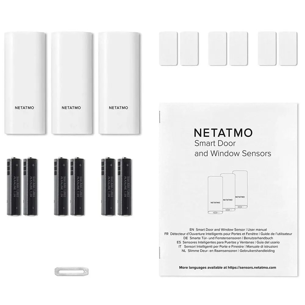 3PK Netatmo Smart Door & Window Safety Alarm Sensor Home Waterproof Security WHT