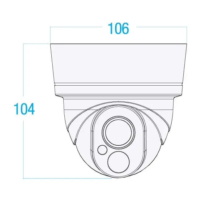 Doss Dome Mini 15m IR IP 1080P Home Security CCTV Camera w/ 3.6mm Lens White