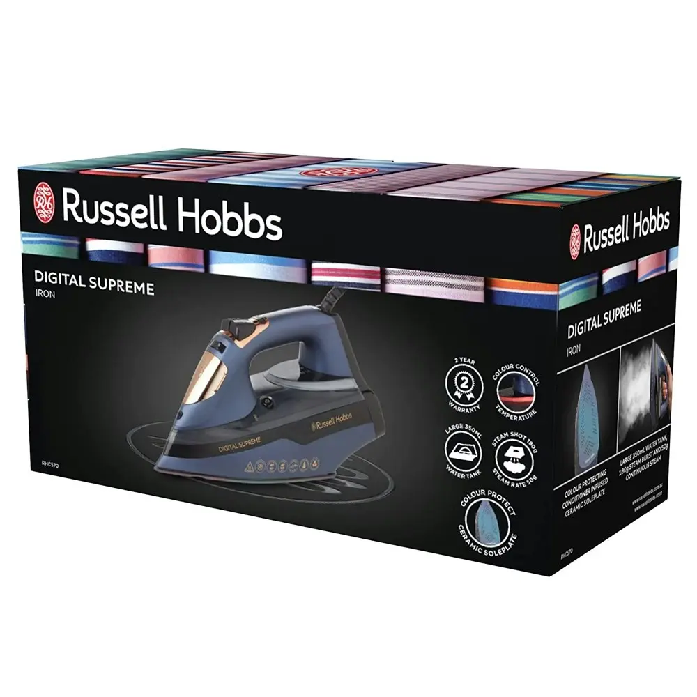 Russell Hobbs RHC570 Digital Supreme Clothes Iron Steam Shot Temp Control 2400W