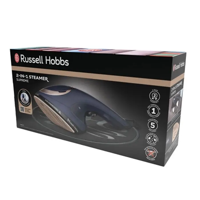 Russell Hobbs Handheld Fast Heat Ceramic Soleplate Steamer Supreme Ironing