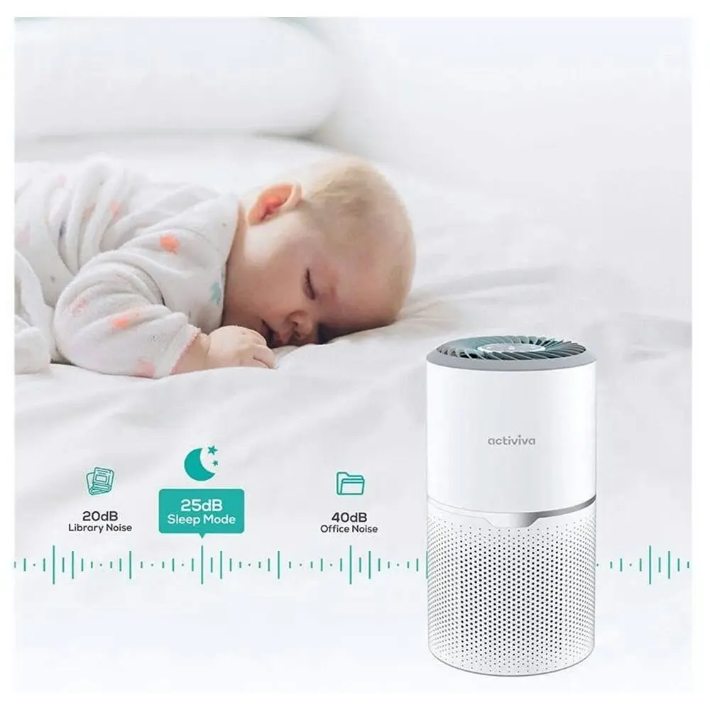 Activivia True HEPA Filter Air Purifier 25sqm Pollen/Dust/Allergens Cleaner WHT