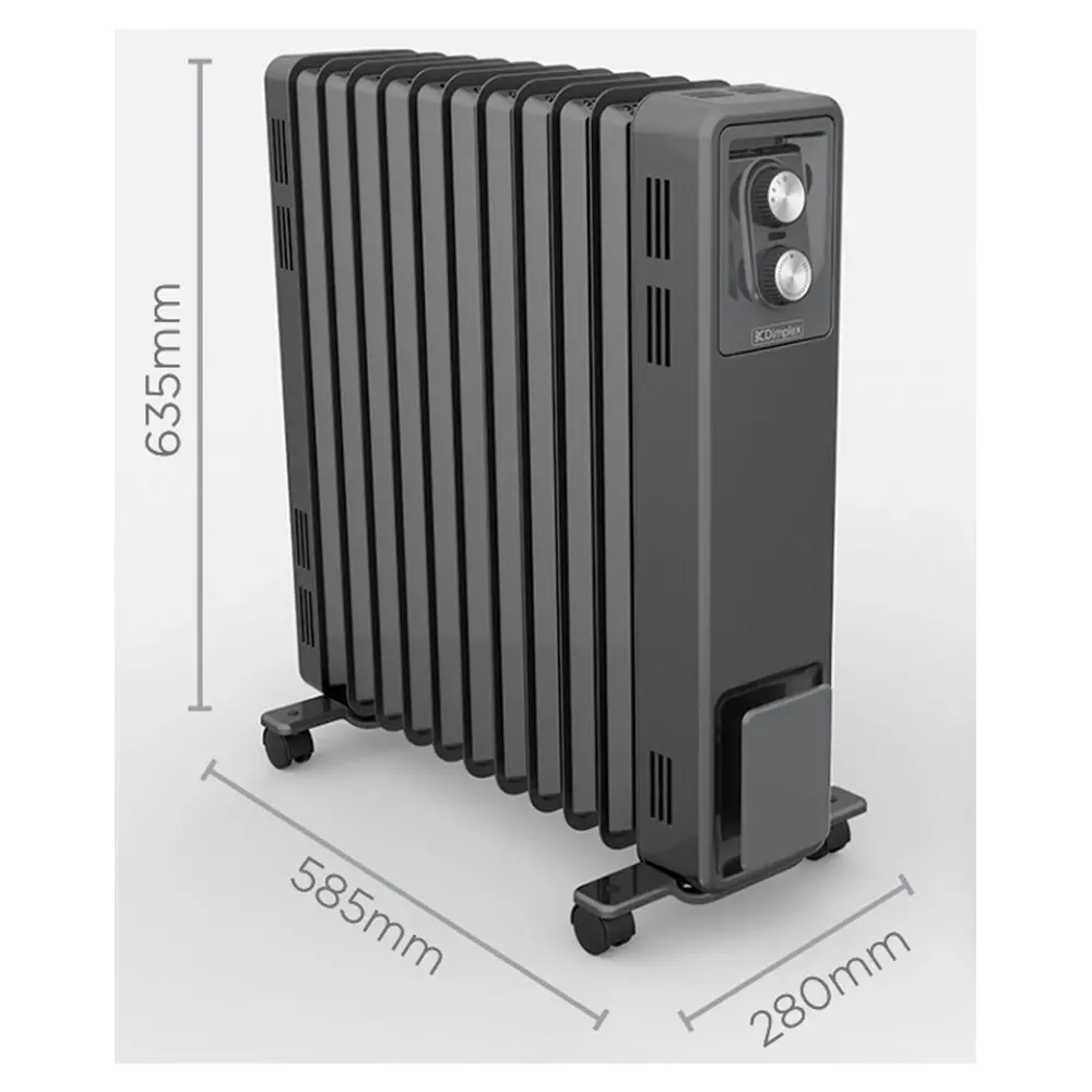 Dimplex 2400W Oil Free Portable Column Heater/Heating/Thermostat Black