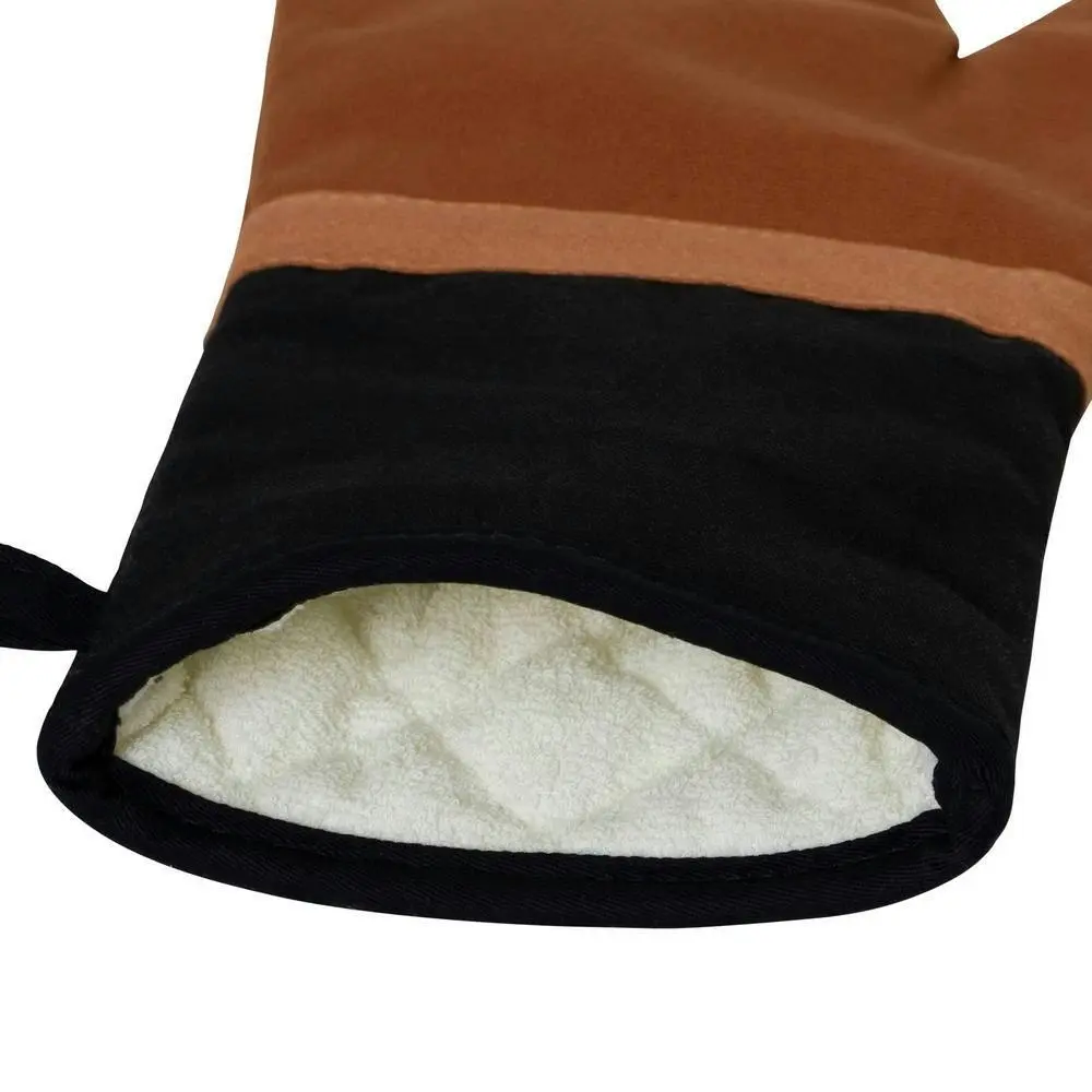 J. Elliot Selby Cotton Oven Mitt 34cm Kitchen Cooking/Baking Gloves Ginger/Black