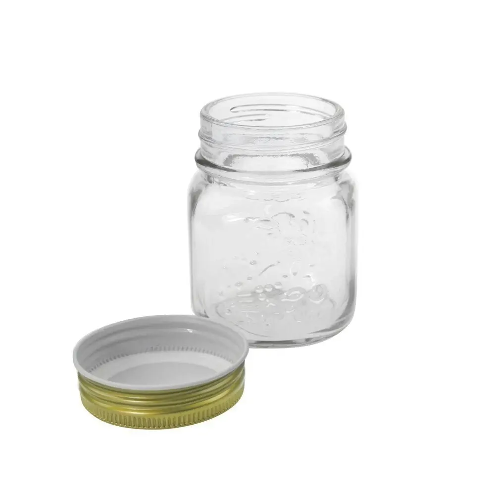 4x Lemon & Lime Roma 200ml Glass Conserve Jar 8cm Home Kitchen Storage Container