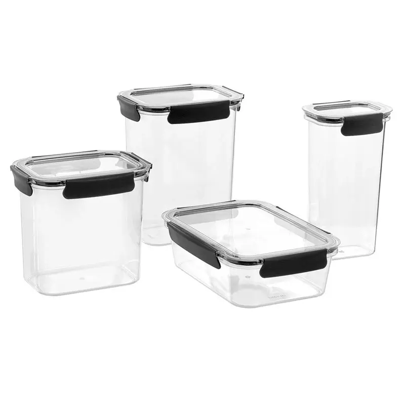 4pc Lemon And Lime Crystal Fresh  Air-Tight Food/Pasta Storage Containers Clear