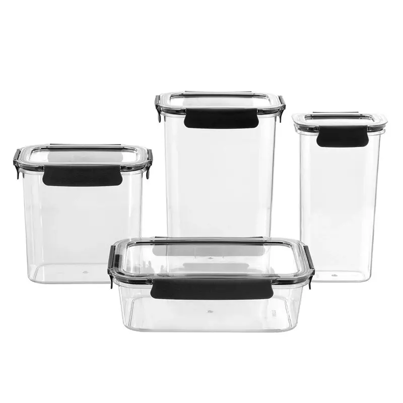 4pc Lemon And Lime Crystal Fresh  Air-Tight Food/Pasta Storage Containers Clear