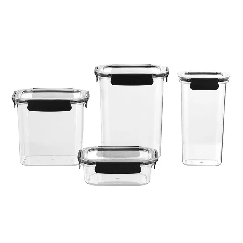 4pc Lemon And Lime Clear Crystal Fresh Air-Tight Food/Pasta Storage Containers