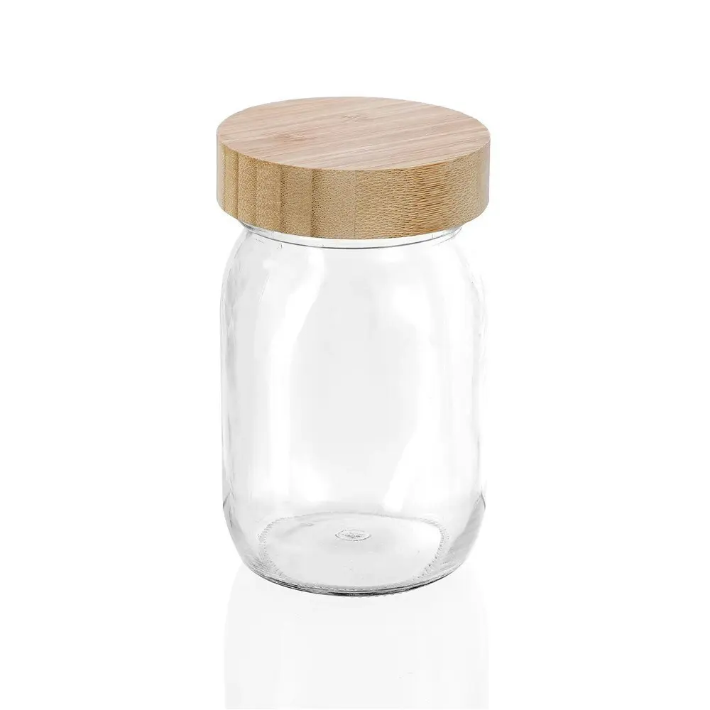 3x Lemon & Lime 550ml/13.5cm Glass Jar Storage/Food Container w/Bamboo Lid Clear