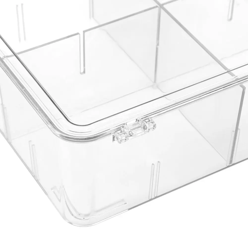 Boxsweden Crystal Hinged Compartment Clear Storage Food Container 30.5x25.5x10cm