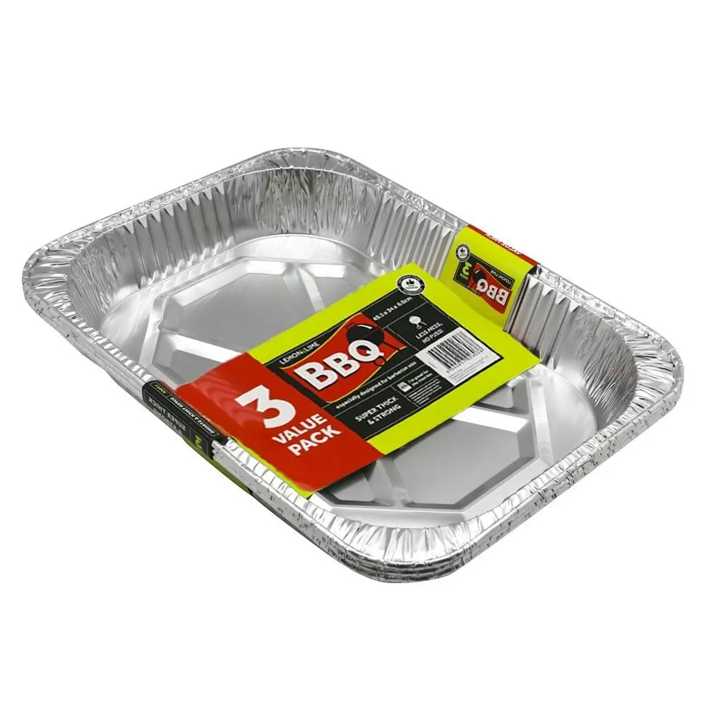 9PK Lemon & Lime Foil Baking Trays Large 45.5cm Shelf Ready Kitchen Bakewares