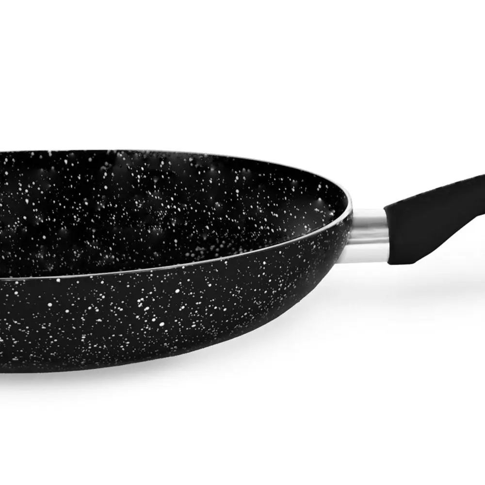 Stone Magic Black Ceramic Marble Coated Cookware Frypan Set/non-stick Coating