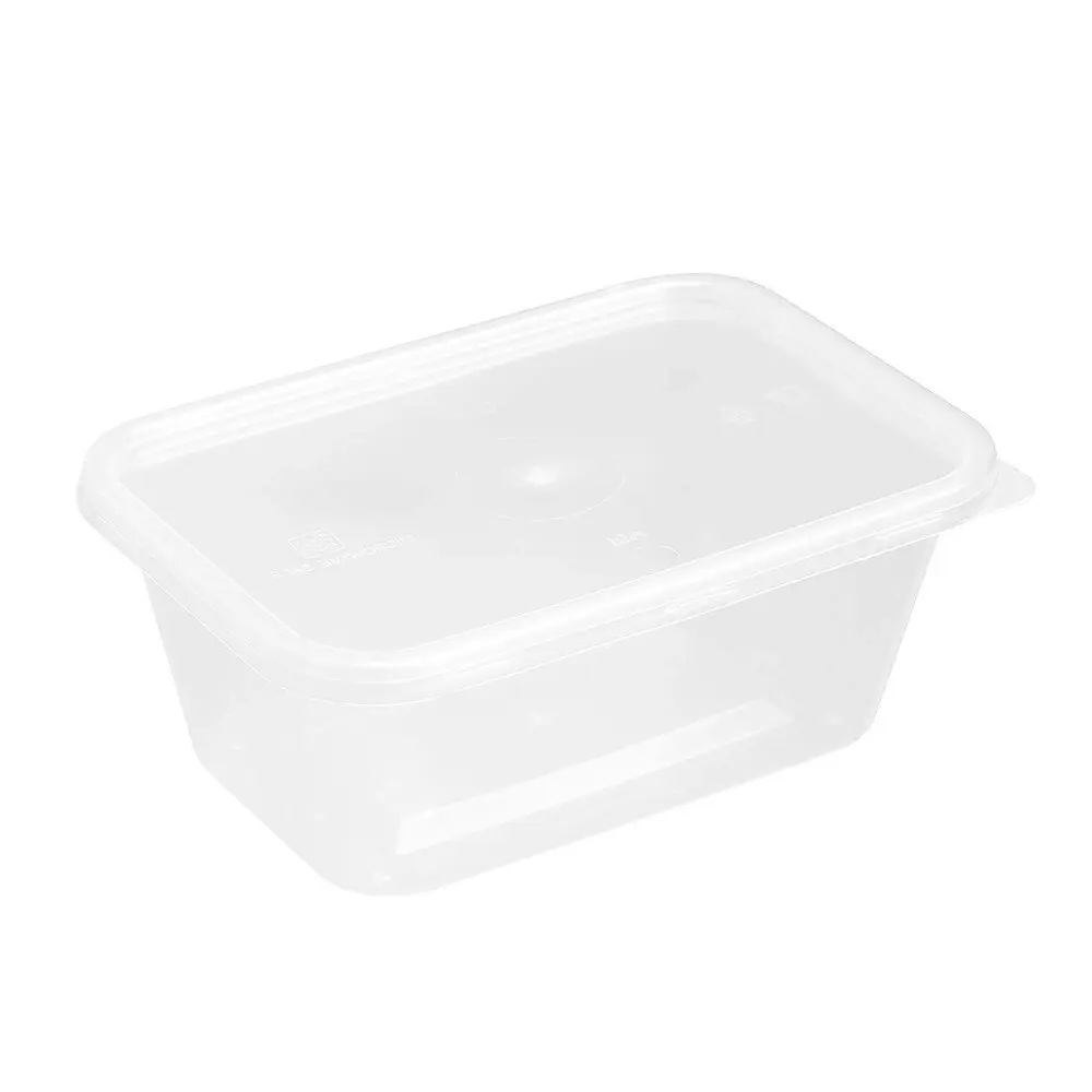 75pc Lemon & Lime Reusable Takeaway Food Storage Container Box Rectangular 300ml