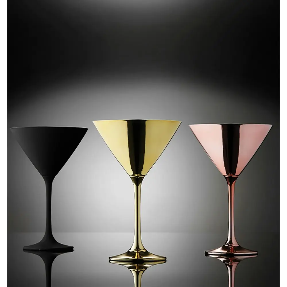 2pc Tempa Aurora 190ml Cocktail Martini Stem Glass Drinking Glassware Cup Gold