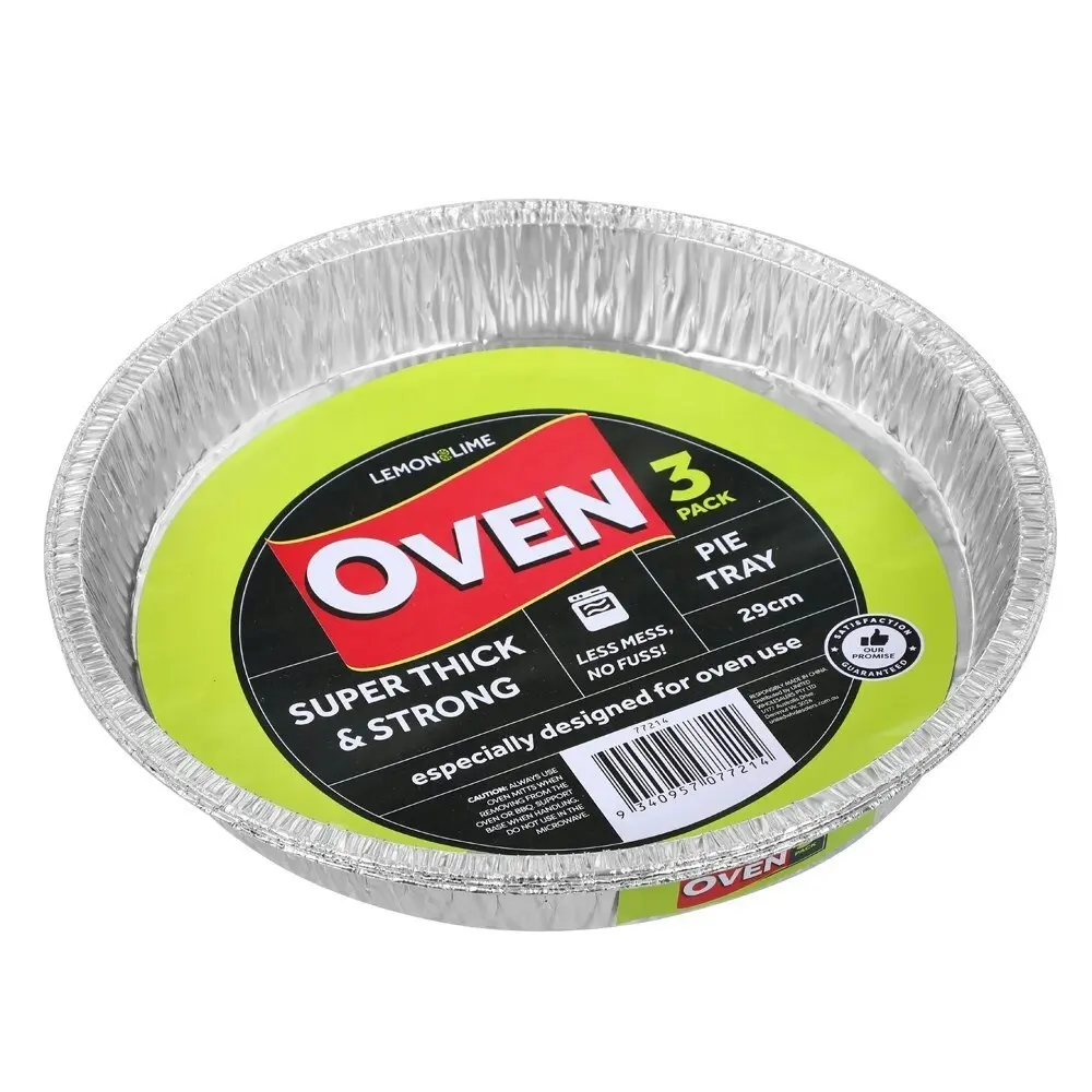 12x Lemon & Lime Foil Pie Tray 29cm Oven Baking Catering Heat Cookware