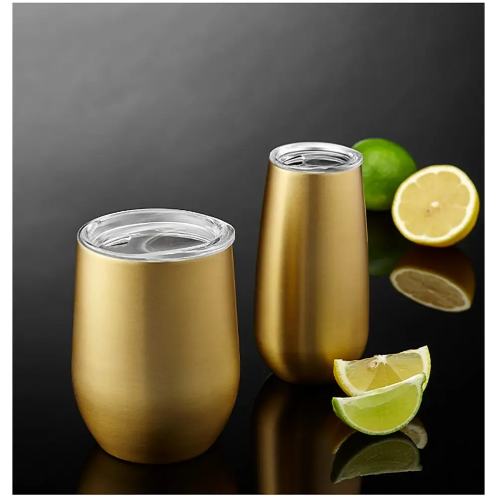 Tempa Sawyer After Hours 350ml Wine Tumbler/150ml Champagne Tumbler Set Gold