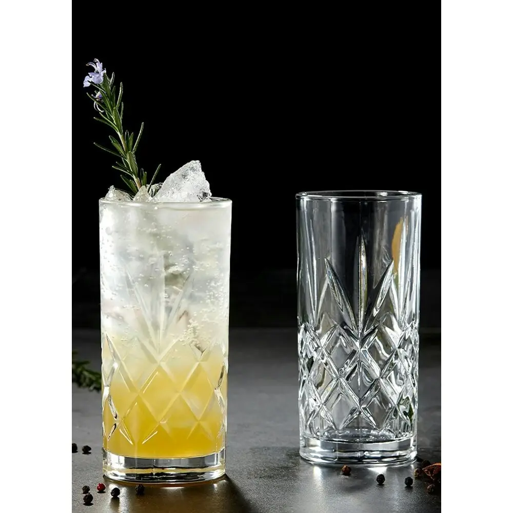 2x Tempa 320ml/15cm Highball Drink Glasses Tumbler Cocktail Drinking Glass Clear