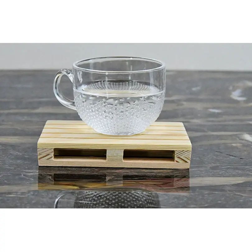 Mini Wooden Pallet Glass Coasters/Mats For Beverages Drink Cups Beers Home/Bar