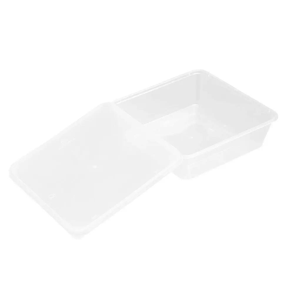 3x 8PK Lemon & Lime 950ml Reusable Food Container/Storage Square w/ Lid Clear