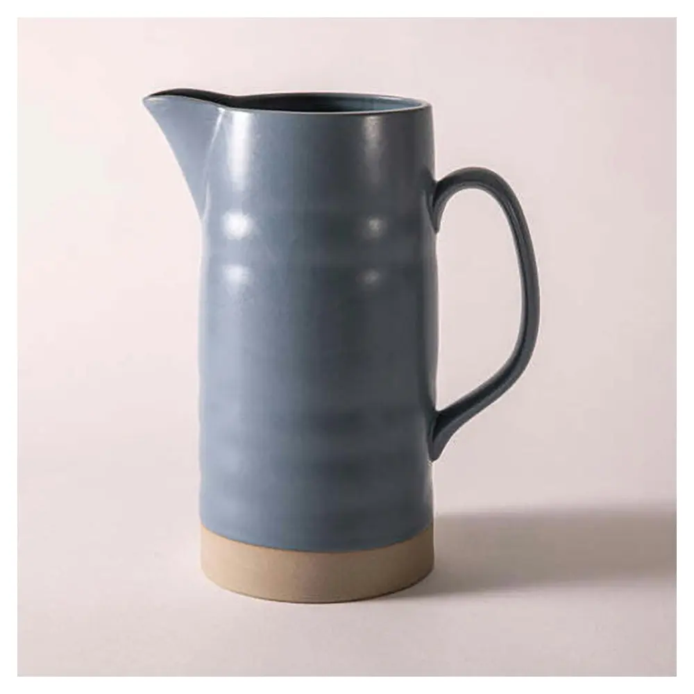 Ladelle Clyde Forget-Me-Not Blue 1.9L Jug Water/Juice Stoneware Drinking Pitcher