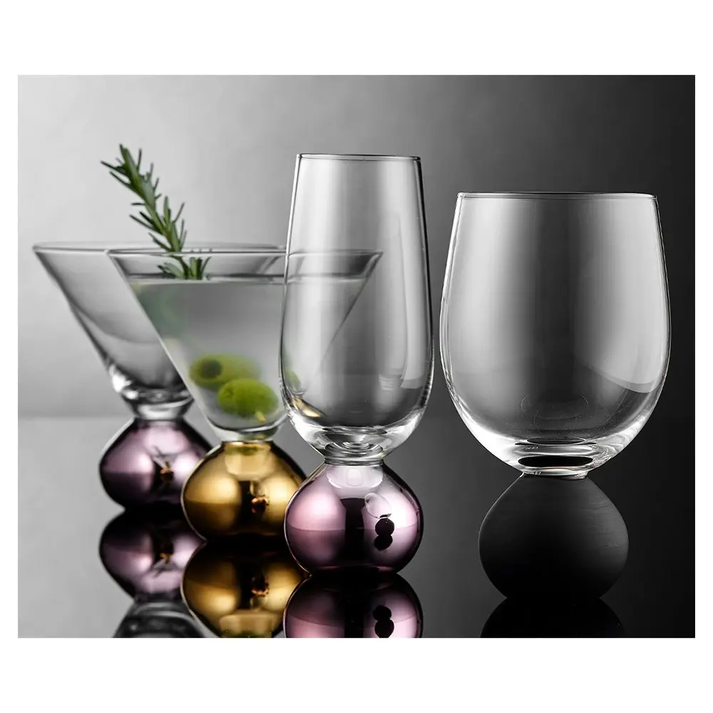 2pc Tempa Astrid 445ml Wine Glass Water/Cocktail Drinking Glassware Cup Gold